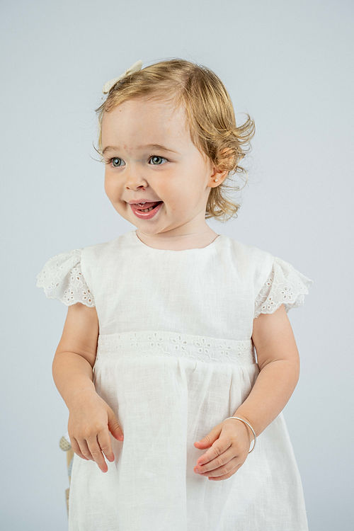 Vestido Lino Fruncido